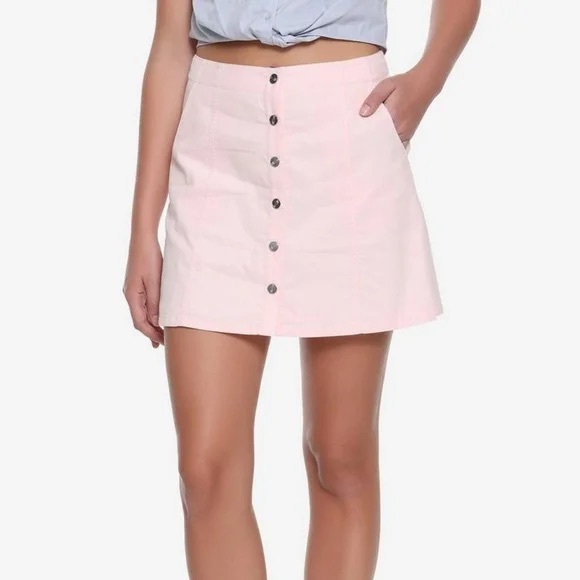 Hot Topic Dresses & Skirts - Hot Topic Exclusive Pastel Pink Riverdale Betty A-Line Corduroy Skirt